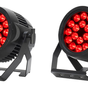 (2) American DJ Encore LP18IP 18 x 20W IP65 Outdoor RGBL LED DMX Par Wash Lights
