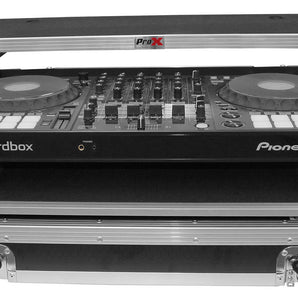 ProX XS-DDJ1000WLTBL Case+Wheels+Sliding Laptop Shelf For Pioneer DDJ-1000-Black