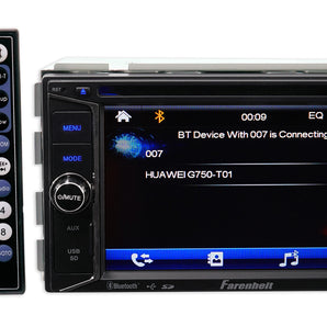 Farenheit TI-623B 2 Din In-Dash 6.2" Car Monitor DVD/SD/USB Bluetooth Receiver