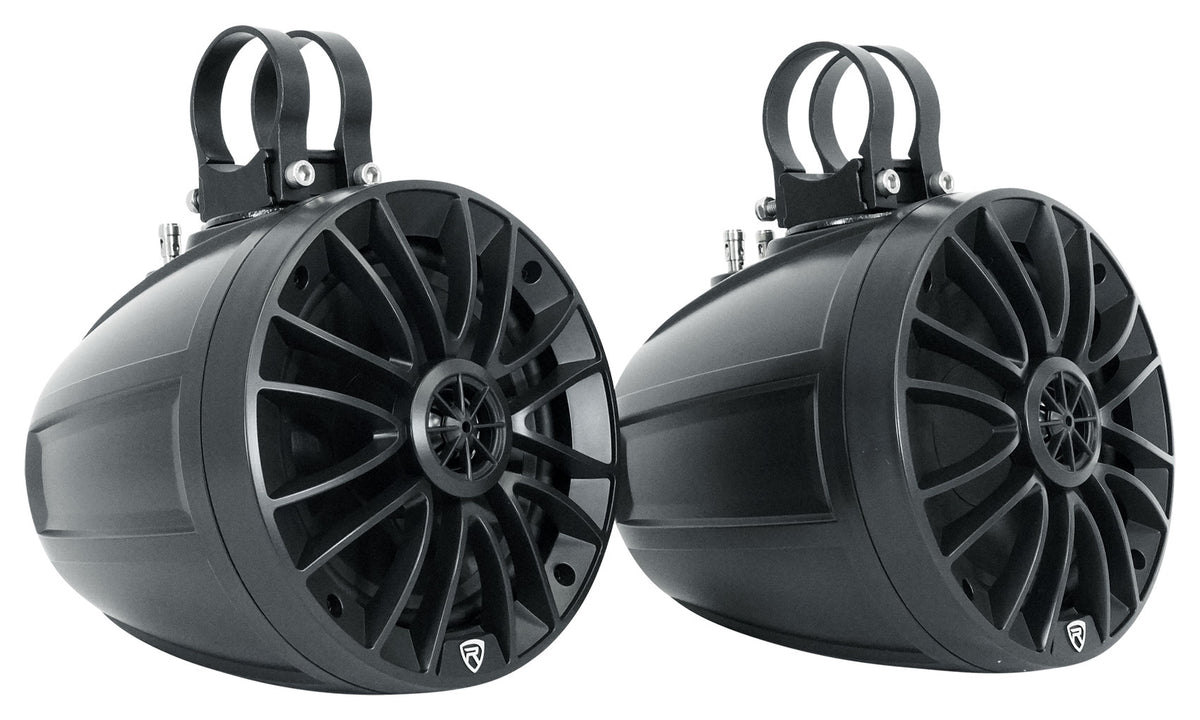 (4) UT65B 6.5" Tower Speakers + PS40 Bluetooth Amplifier For UTV/RZR