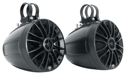 (4) UT65B 6.5" Tower Speakers + PS40 Bluetooth Amplifier For UTV/RZR