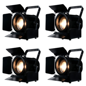 (4) American DJ ADJ ENCORE FR150Z 130W DMX Fresnel Beam Spot Lights w/Barn Doors