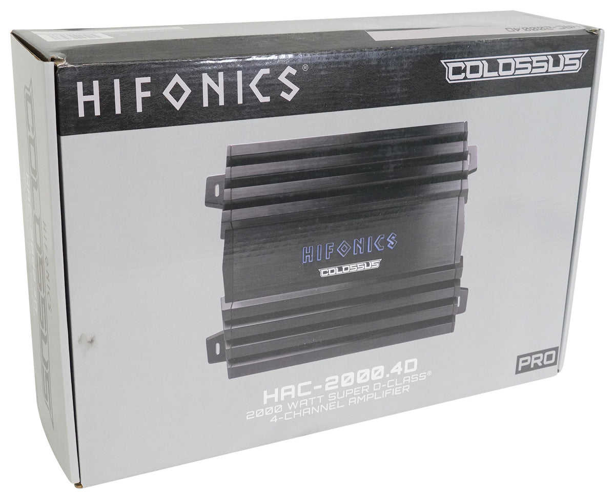Hifonics HAC-2000.4D 2000 Watt 4-Channel Car Stereo Amplifier Class D Amp