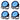 (8) Eliminator American DJ MEGA GO PAR 64E RGB+UV DMX Par Can Stage Wash Lights