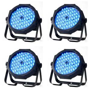 (8) Eliminator American DJ MEGA GO PAR 64E RGB+UV DMX Par Can Stage Wash Lights