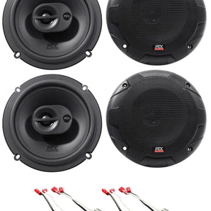 MTX Front+Rear Door 6.5" Speaker Replacement For 2000-2004 Subaru Outback