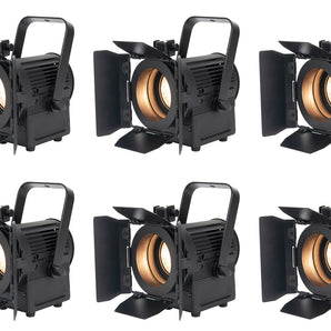 6) American DJ ENCORE FR20 DTW 17 Watt Dim to Warm White LED Fresnel Beam Lights