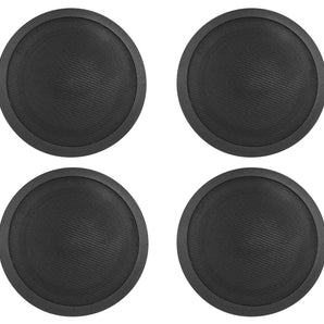 (10) 6.5" Black Wall+(12) 6" Ceiling Speakers+4-Zone Matrix Amp+Wifi Receiver