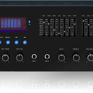 Technical Pro RX55URIBT 1500W Pro Audio Receiver w/ Blueooth +USB/SD+ 7-Band EQ