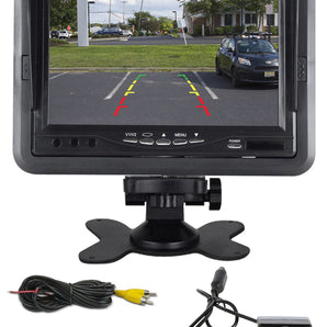 Rockville Butterfly Mount Backup Night Vision Camera + 7" Dash Mount Car Monitor