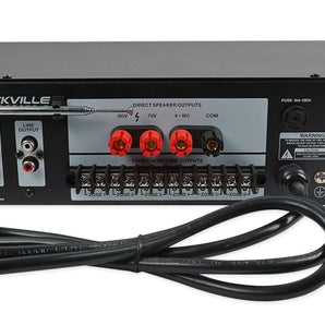 Rockville RCS350-6 350 Watt 6 Zone 70v Commercial/Restaurant Amplifier/Bluetooth