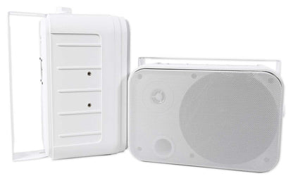 Rock Zone 8 Ch. Receiver+(16) White 6.5" Wall Speakers For Restaurant