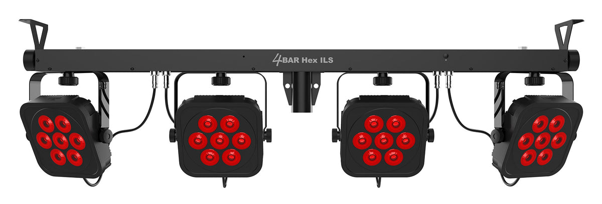 4BAR HEX ILS LED Lighting System w/Stand+Footswitch+Bag+Black Facade