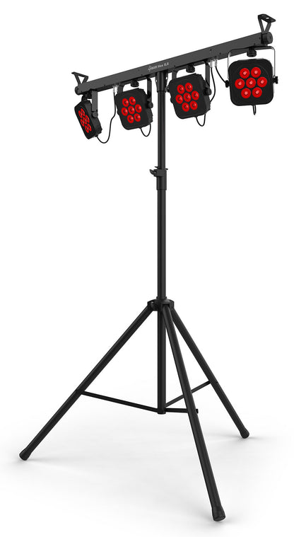 Chauvet DJ 4BAR HEX ILS RGBAW+UV LED Wash Lighting System w/Stand+Footswitch+Bag
