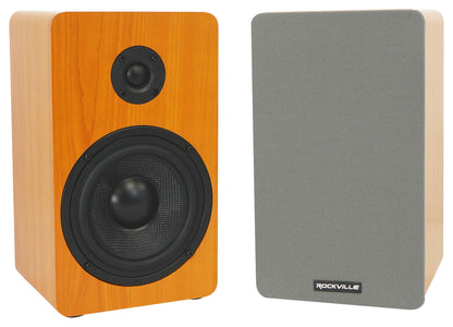 RockShelf 54C Classic 5.25" Home Bookshelf Speakers w/37" Stands