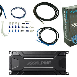 ALPINE KTA-30MW 600 Watt Mono Amplifier+Amp kIT For RZR/ATV/UTV/Cart