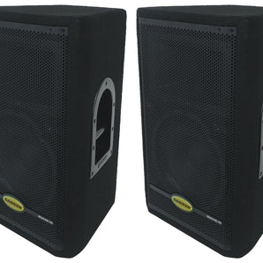 (2) Samson RS10HD 10" 2-Way 300w Wooden Passive PA Speakers w/Titanium Tweeters