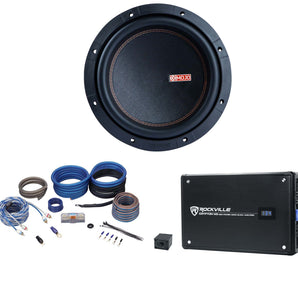 Memphis Audio MOJO 610D2 10" 2200w Competition Car Subwoofer+Amplifier+Amp Kit