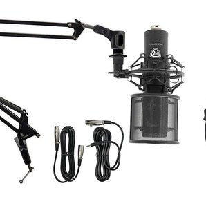 1-Person PC Podcasting Podcast Bundle w/Beyerdynamic Headphones+Mic+Boom Arm