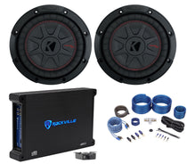 48CWRT82 Shallow 8-Inch Subwoofers, 750W Mono Amplifier & 4-Gauge Wiring Kit