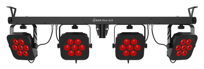 (2) 4BAR HEX ILS RGBAW+UV LED Wash Lighting Systems + Rockbooth Facade