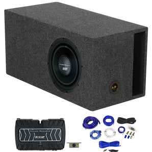 Power Acoustik BAMF-122 12" 3500w Subwoofer+Vented Sub Box+Mono Amplifier+Wires