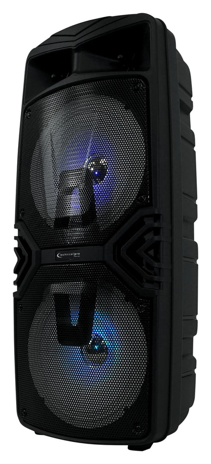 Dual 8" Karaoke Machine Bundle with Stand & (2) Microphones