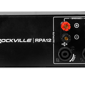 Rockville RPA12 5000 Watt Peak / 1400w RMS 2 Channel Power Amplifier Pro/DJ Amp