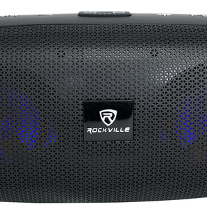 Rockville RPB-KAR Portable Bluetooth Speaker + Karaoke Microphone + Party LED's