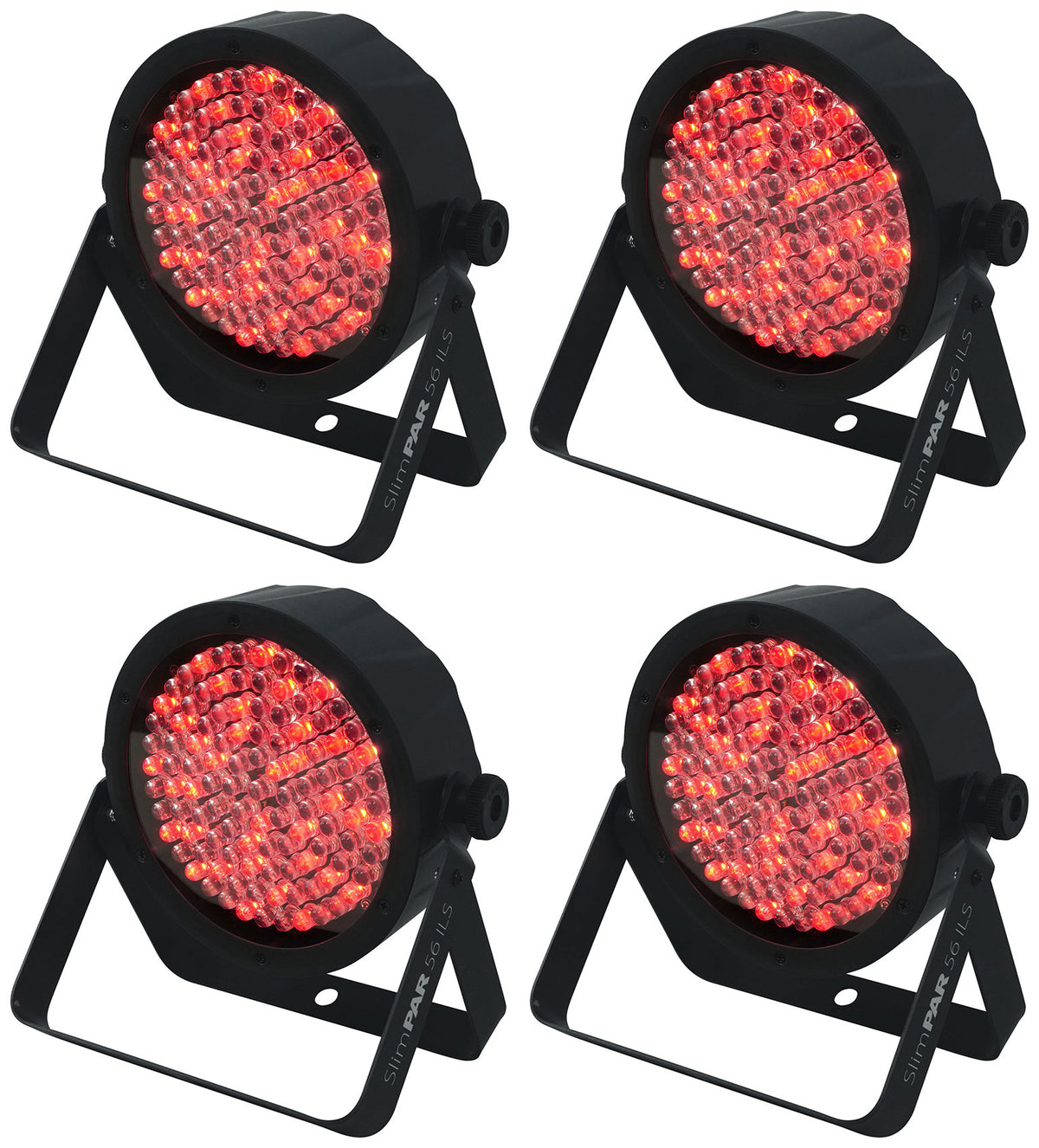 (4) SLIMPAR 56 ILS DMX RGB LED Par Wash Up-Lights