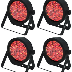 (4) Chauvet DJ SLIMPAR 56 ILS DMX RGB LED Par Wash Up-Lights