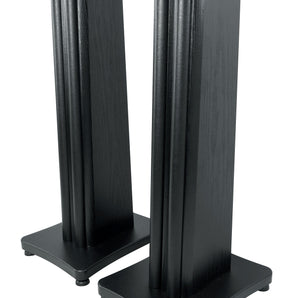 (2) Rockville Black Wood Grain 28" Speaker Stands Fits Bowers & Wilkins FP31062