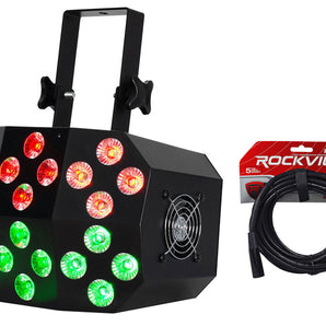 Eliminator Lighting ADJ Mega Wash 24 LED RGBWA+UV Wash Light+Remote+DMX Cable