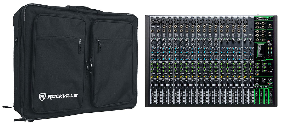 ProFX22v3 22-Channel 4-Bus Pro Effects Mixer w/USB + Padded Bag
