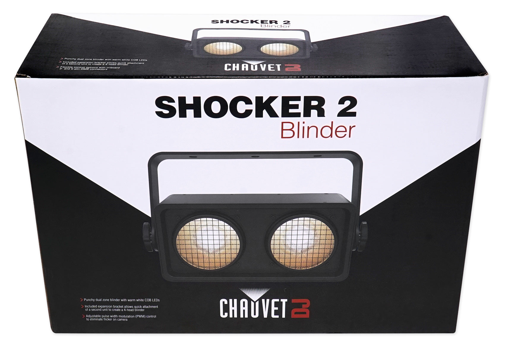 Shocker 2 Chauvet Shocker 2 Dual Zone 85 Watt Dance Floor DMX COB LED Blinder ...