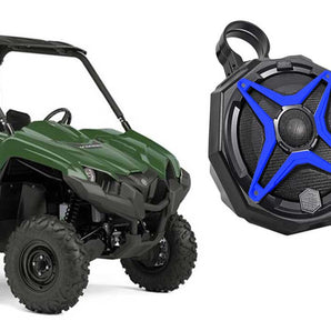 6.5" SSV Roll Cage Roll Bar Tower Speakers for Yamaha Viking+6-Seater+Blue Grill