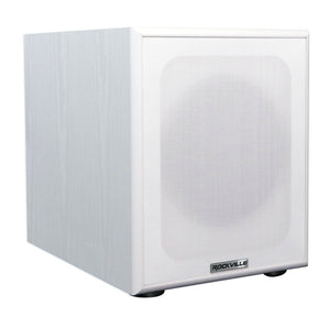 Rockville Rock Shaker 8" Inch White 400w Powered Home Theater Subwoofer Sub