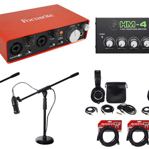 Audio Technica Podcasting Podcast Recording Microphones+Headphones+Stands