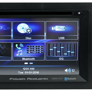 Power Acoustik PD-620HB 6.2” Car Monitor DVD/CD Receiver w/Bluetooth+Back-up Cam