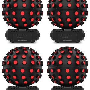 (4) Chauvet DJ Rotosphere HP RGBW + CMYO LED DMX Rotating Mirror Ball Simulators