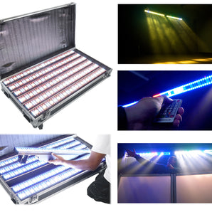 Rockville PIXEL HYBRID PACK 6 Light Strips+Charging Case+Wireless DMX Controller