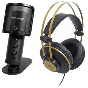 Beyerdynamic FOX Recording USB Podcast Microphone Mic+Stand+AKG K92 Headphones