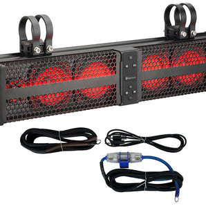 Rockville XBAR-24 24" ATV/UTV Soundbar Bluetooth Speaker System w/LED + Wire Kit