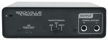 R‑TRACK SOLO USB‑C Interface + PRO‑M50 Headphones Bundle