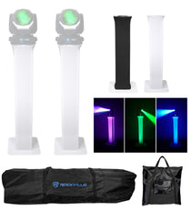 (2) Totem Stands+Black and White Scrims For (2) Marq Gesture Beam 400 Lights