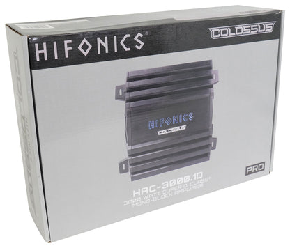 Hifonics HAC-3000.1D 3000 Watt Mono Amplifier 1 Ohm Class D Car Audio Amp