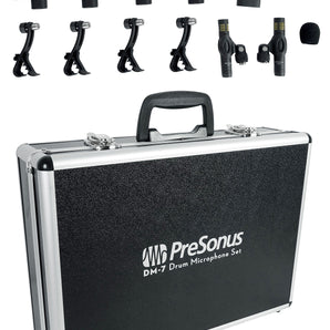 PRESONUS DM-7 Seven-Piece Drum Microphone Kit 7 Drum Mics w/ Case