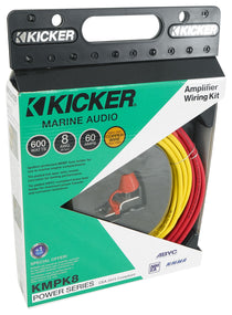 KICKER 47KMPK8 8 AWG Gauge Marine Amplifier Amp Install Wire Kit KMPK8