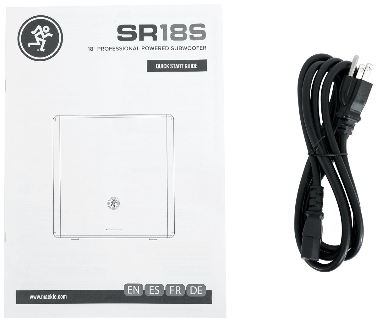 SR18S 18" 1600W Powered Active DJ PA Subwoofer With Headphones & XLR Cable