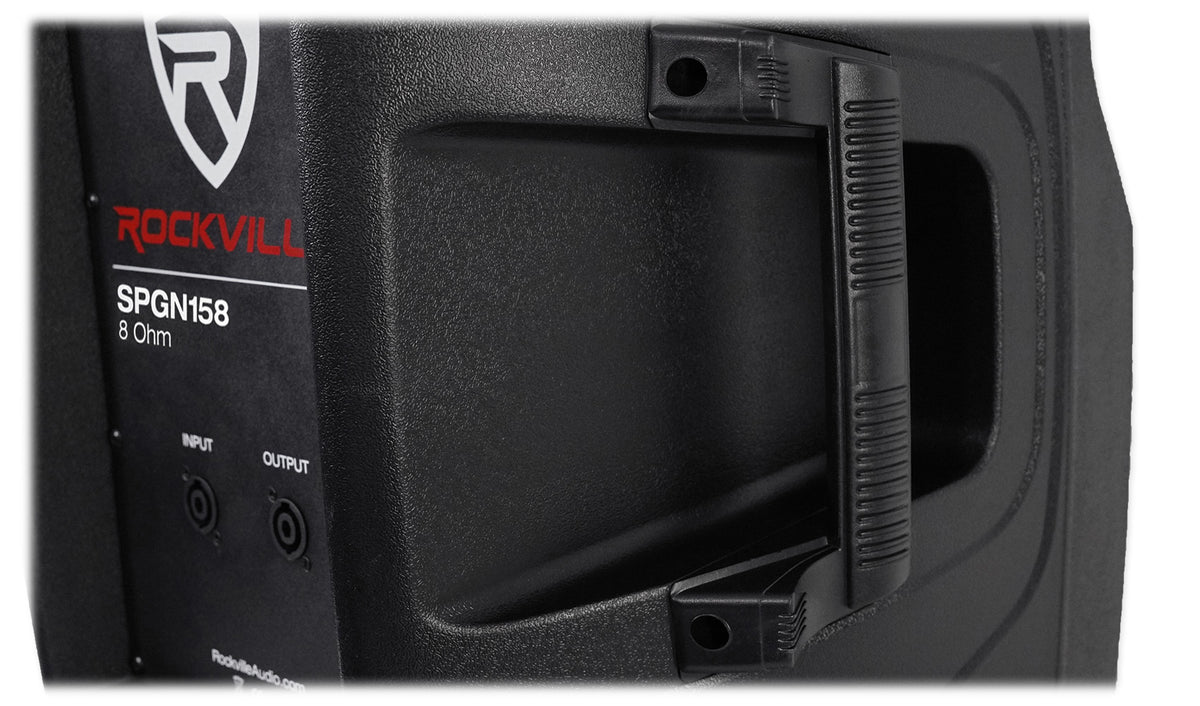Crown XLi1500 Amplifier + (2) Rockville SPGN158 15in Speakers + Stands + Cables